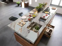 Кварцевый агломерат Calacatta Oro